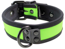 Mister S Neopren Puppy Halsband - lime/schwarz