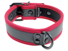 Mister S Neopren Puppy Halsband - schwarz/rot