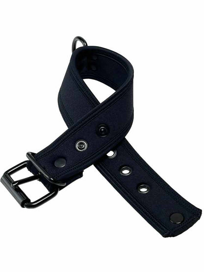 Mister S Neopren Puppy Halsband - schwarz/schwarz