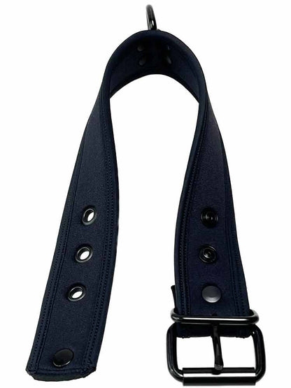 Mister S Neopren Puppy Halsband - schwarz/schwarz
