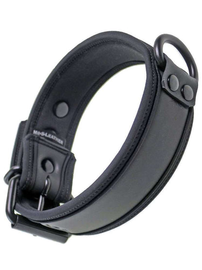 Mister S Neopren Puppy Halsband - schwarz/schwarz
