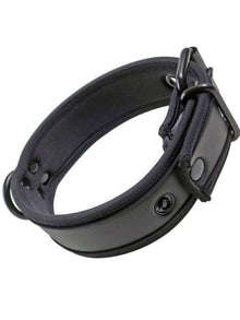 Mister S Neopren Puppy Halsband - schwarz/schwarz