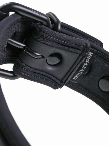 Mister S Neopren Puppy Halsband - schwarz/schwarz
