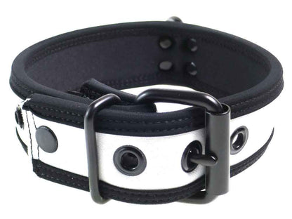 Mister S Neopren Puppy Halsband - weiss/schwarz