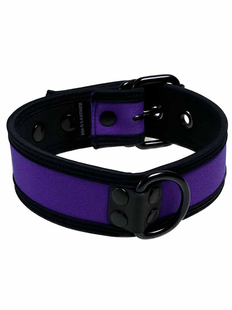 Mister S Neopren Puppy Halsband - purple/schwarz