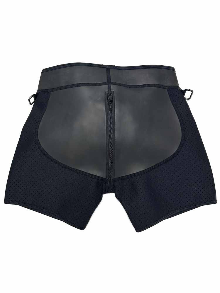 Mister S Neopren TRIPLE ZIP BOXER schwarz