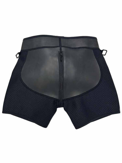 Mister S Neopren TRIPLE ZIP BOXER schwarz