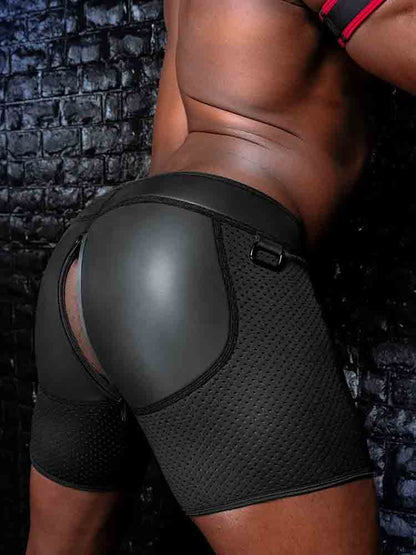 Mister S Neopren TRIPLE ZIP BOXER schwarz