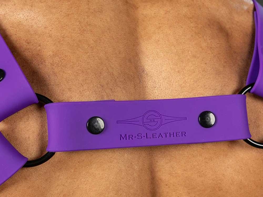 Mister S Silikon Brust Harness purple