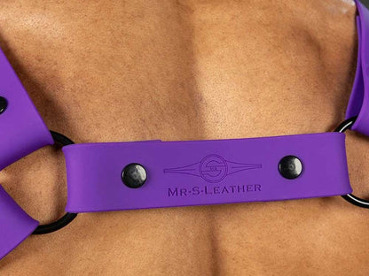 Mister S Silikon Brust Harness purple