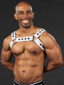 Mister S Silikon Brust Harness weiss