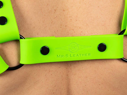 Mister S Silikon Brust Harness lime
