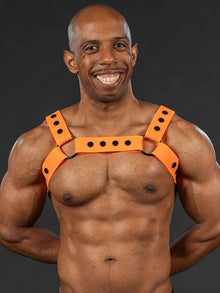 Mister S Silikon Brust Harness orange