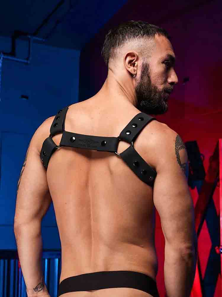 Mister S Silikon Brust Harness schwarz