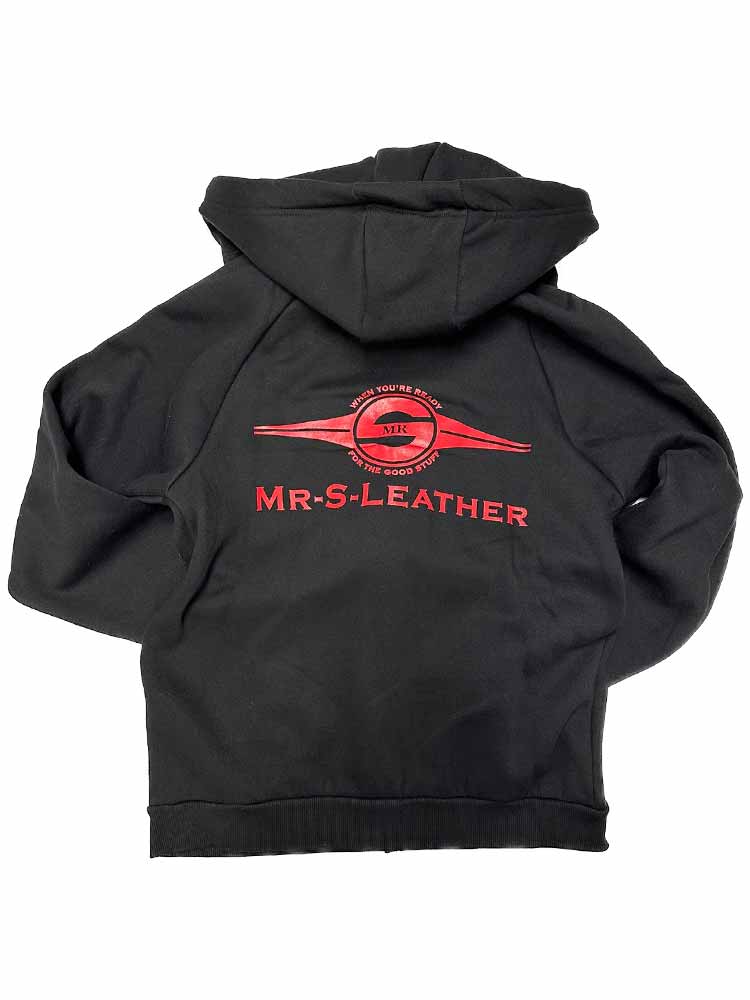 Mister S Logo Zip Front Hoodie schwarz-rot