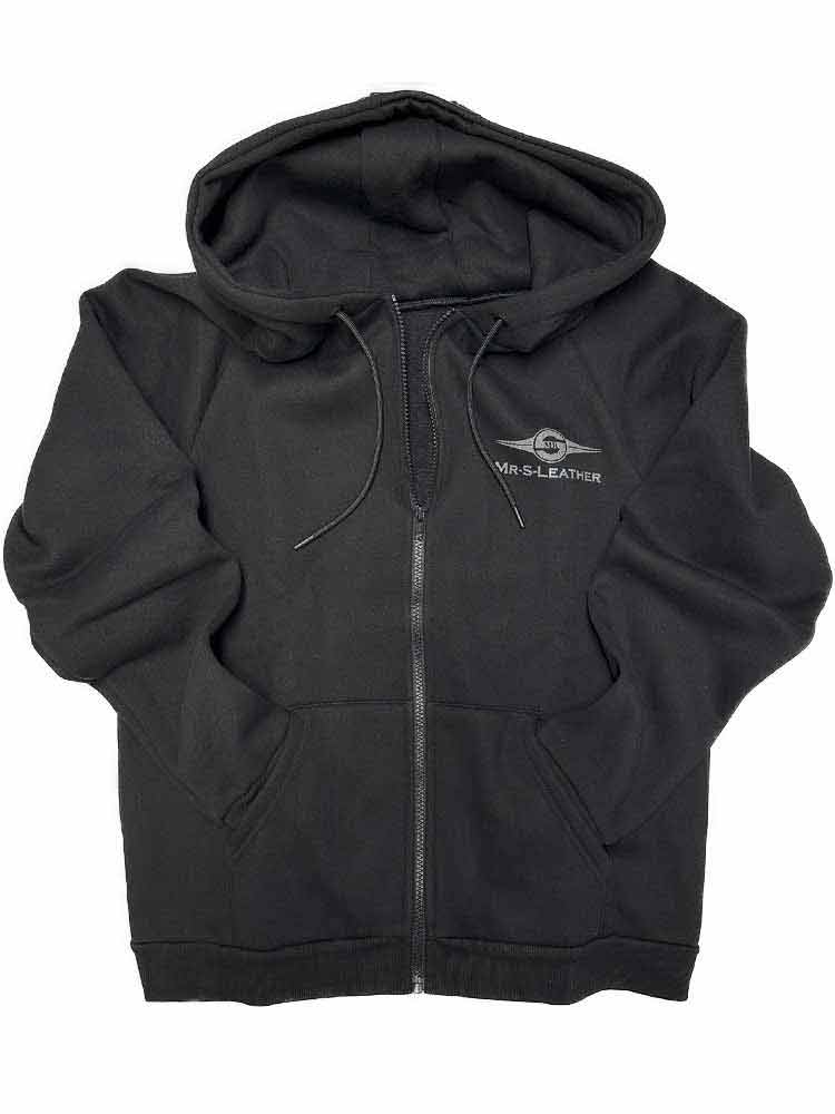 Mister S Logo Zip Front Hoodie schwarz-grau