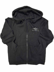 Mister S Logo Zip Front Hoodie schwarz-grau