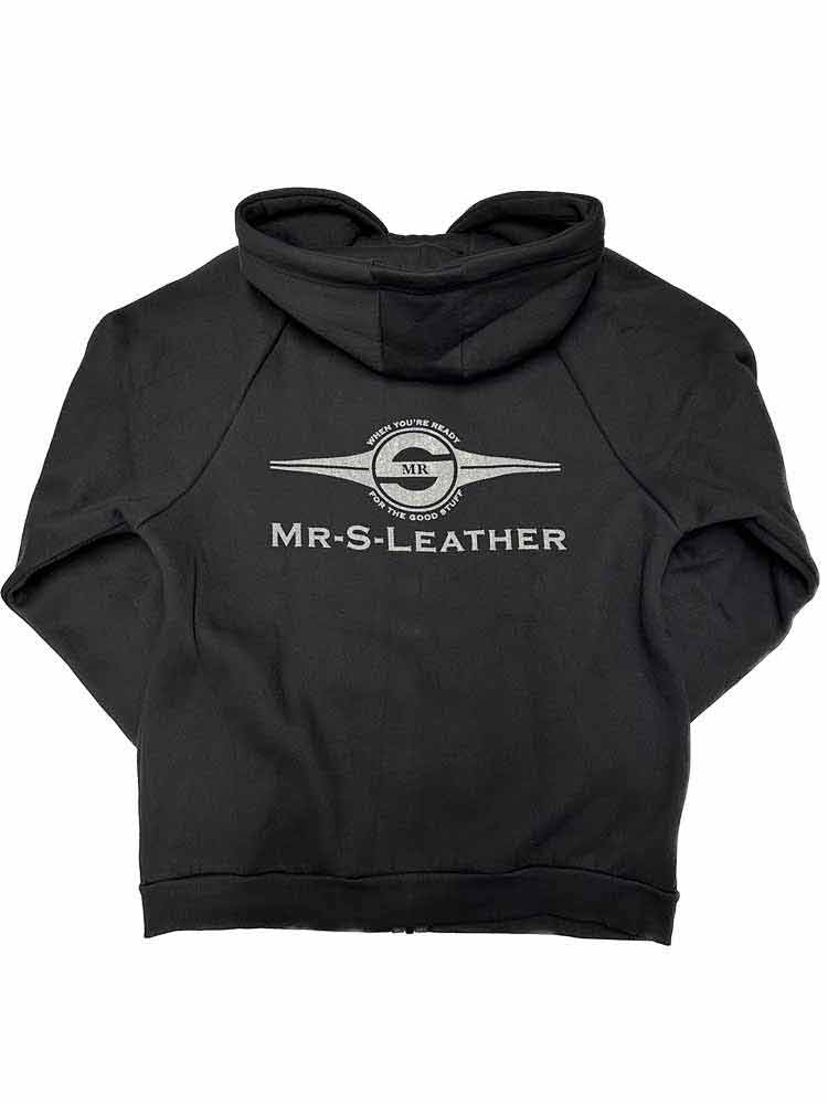 Mister S Logo Zip Front Hoodie schwarz-grau