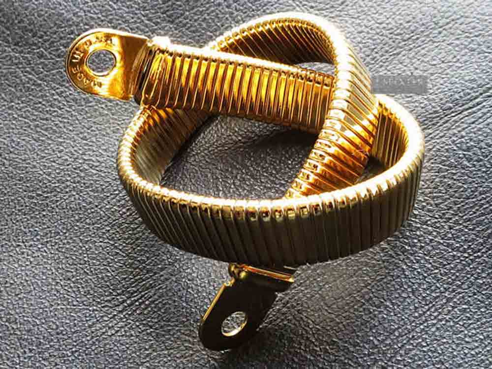 Mützen-CAP-Metallband flexibel - goldfarben