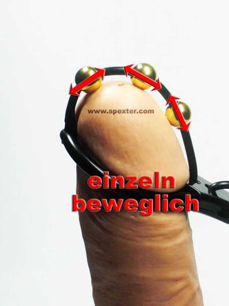 MYSTIM EICHEL-Stimulator PEARLY PETE - 3 Goldkugeln