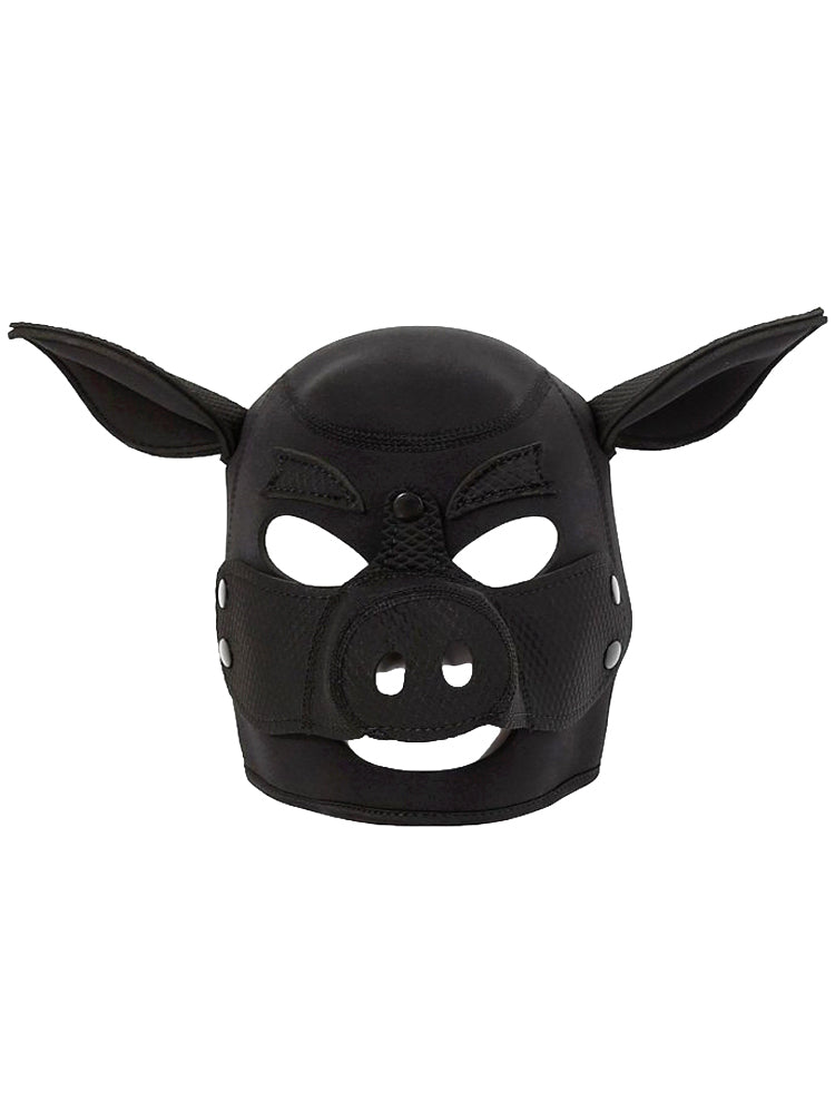Neopren Schweinemaske schwarz