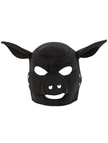 Neopren Schweinemaske schwarz