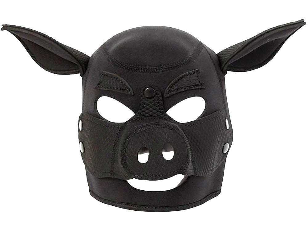 Neopren Schweinemaske schwarz