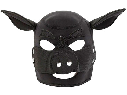 Neopren Schweinemaske schwarz
