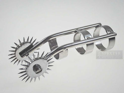 Nervenrädchen Fingerring mit 2 Rädern