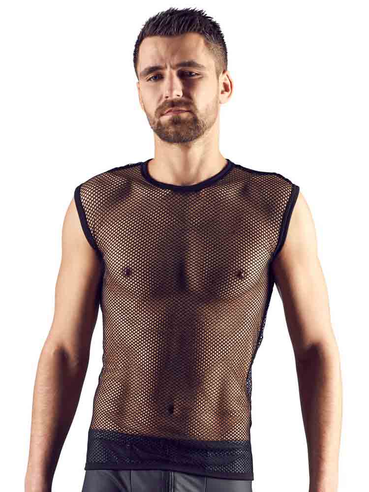 Netzhemd mit Rundhalsausschnitt