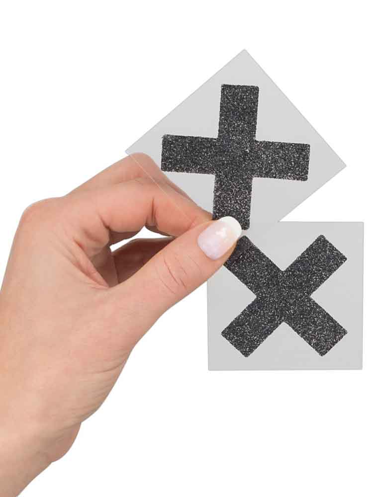 Nippelsticker X-Form schwarz