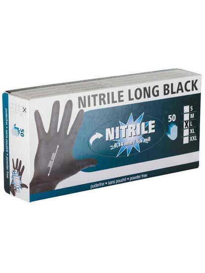 Nitril Einmalhandschuhe LONG schwarz LARGE