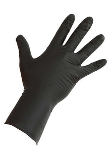 Nitril Einmalhandschuhe LONG schwarz MEDIUM