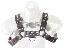 Oberkörper-Harness BULLDOG - rot genäht - 4cm