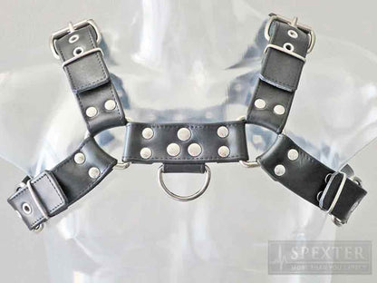 Oberkörper-Harness BULLDOG - schwarz genäht - 4cm