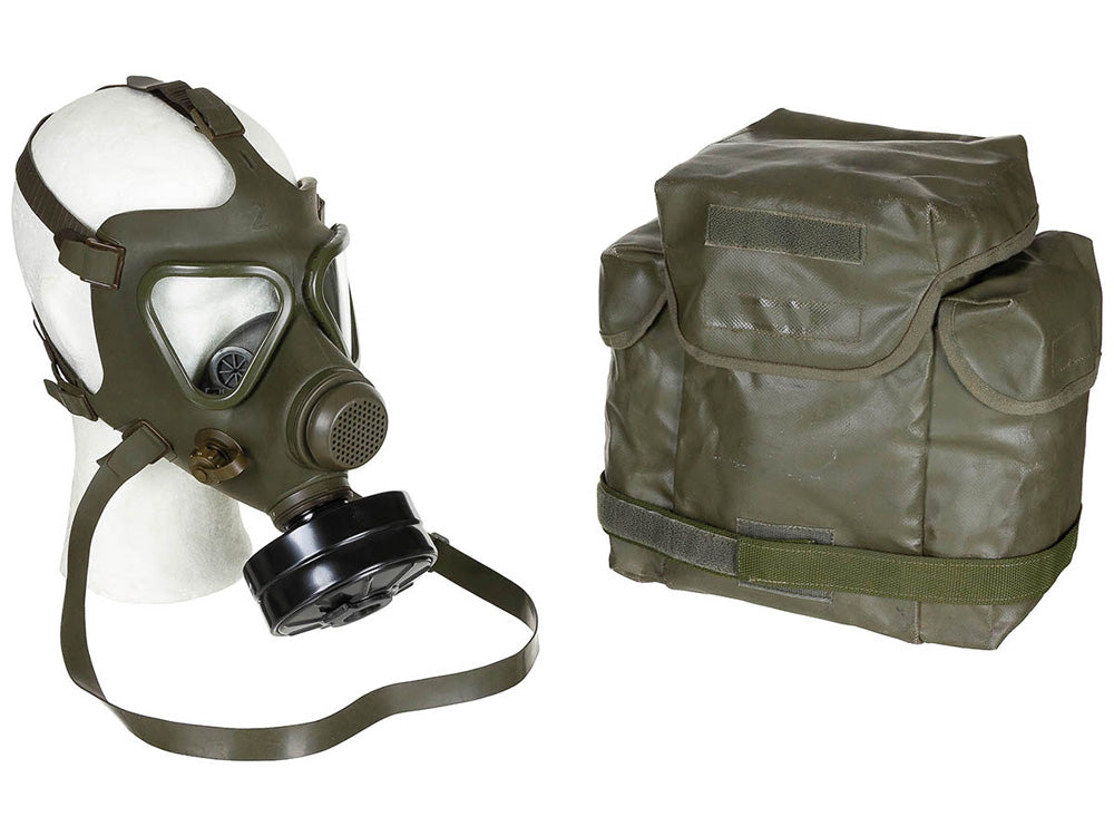 Österr. Gasmaske mit Filter+Tasche, gebraucht oliv