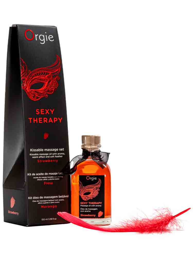 ORGIE Kissable Massage Set Erdbeere