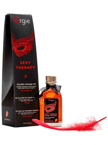 ORGIE Kissable Massage Set Erdbeere
