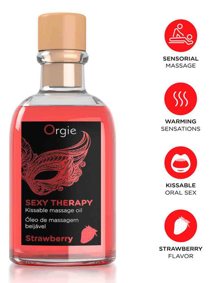 ORGIE Kissable Massage Set Erdbeere