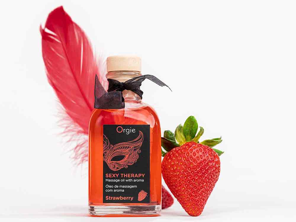 ORGIE Kissable Massage Set Erdbeere
