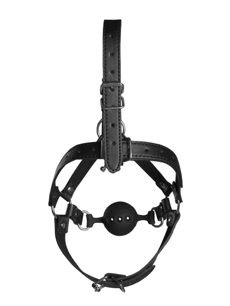 OUCH XTREME Kopfharness mit Knebel / Nasenhaken