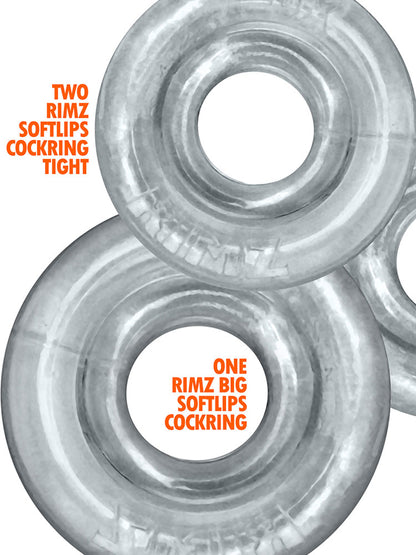 RIMRINGZ Multi Size 3-Pack Cockrings transparent