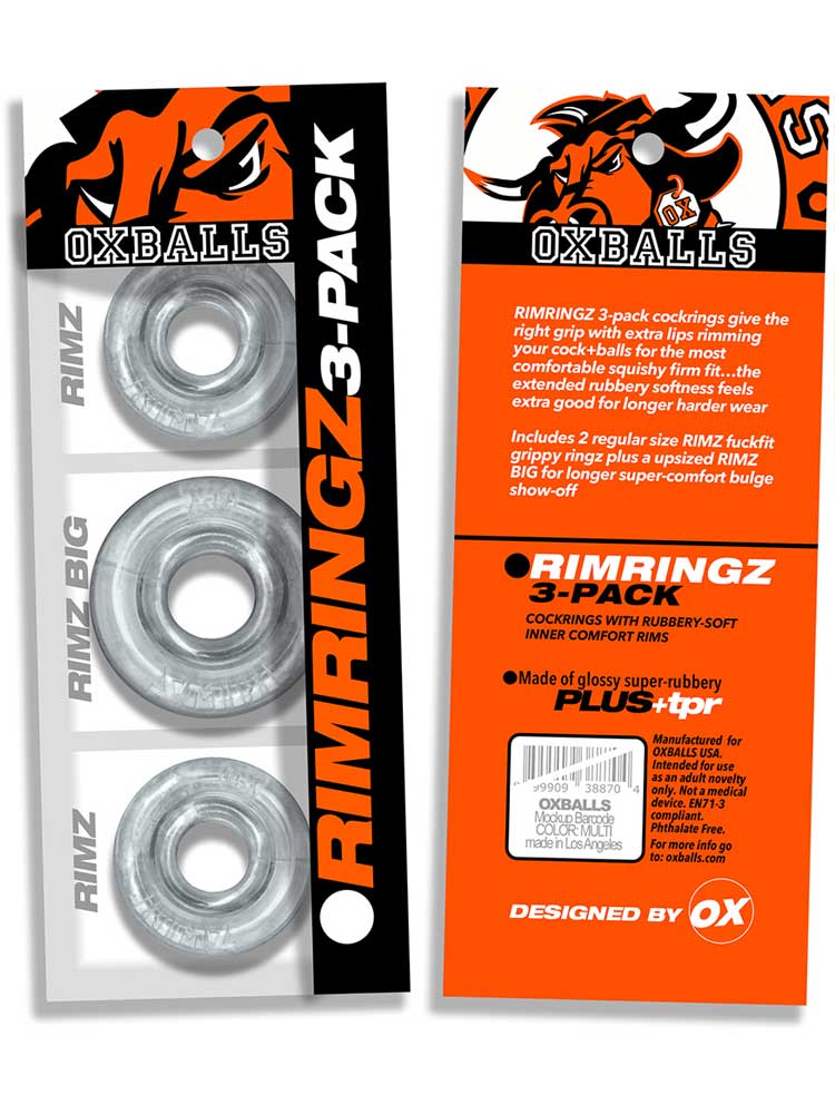 RIMRINGZ Multi Size 3-Pack Cockrings transparent
