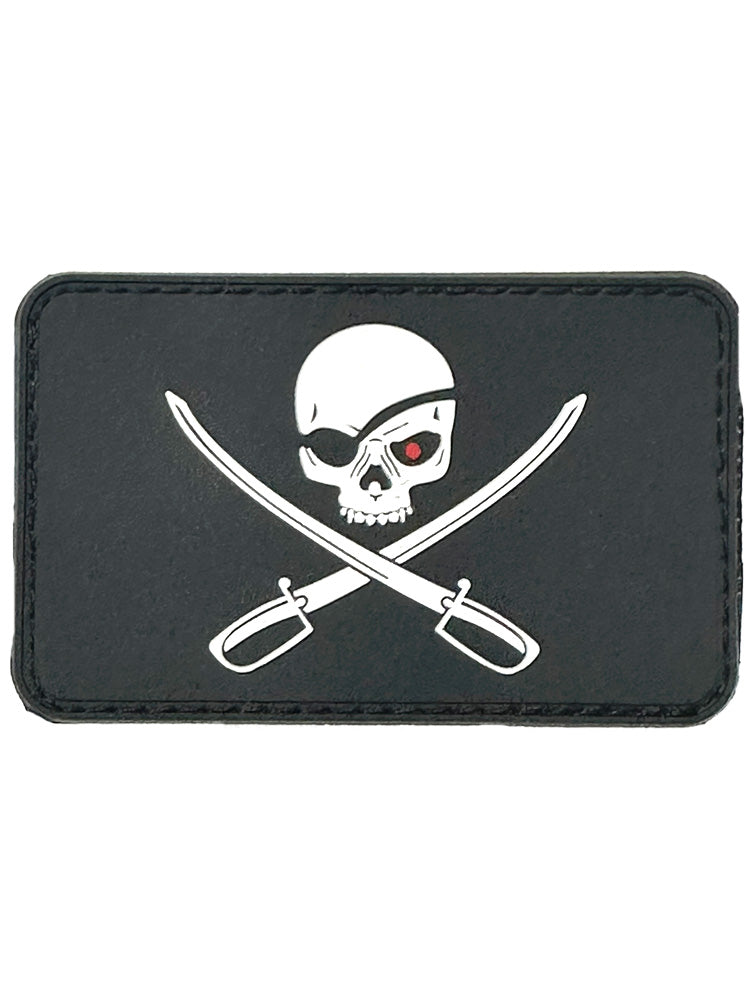 Klettabzeichen Skull with Swords, schwarz