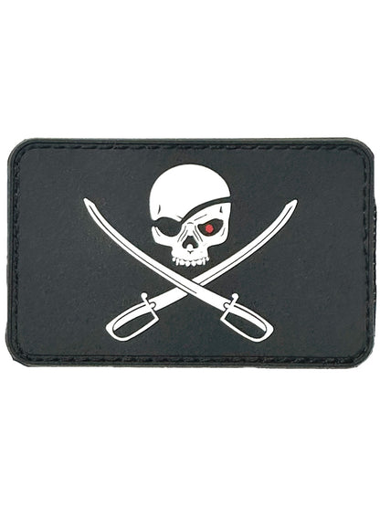 Klettabzeichen Skull with Swords, schwarz