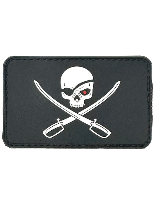 Klettabzeichen Skull with Swords, schwarz