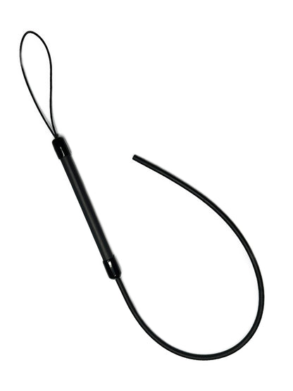 Peitsche Gummi-Singletail 65cm schwarzer Griff