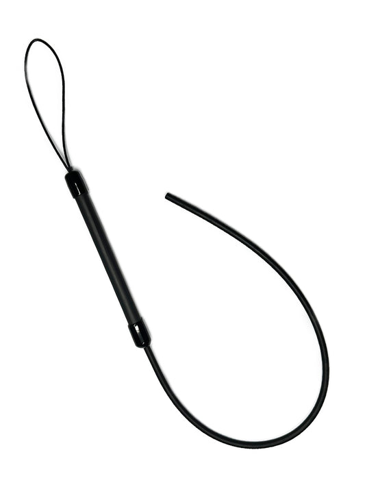 Peitsche Gummi-Singletail 65cm schwarzer Griff