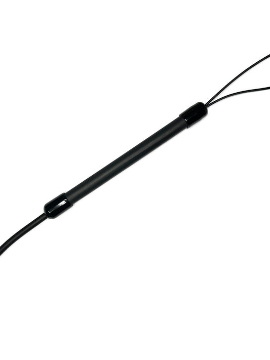 Peitsche Gummi-Singletail 65cm schwarzer Griff