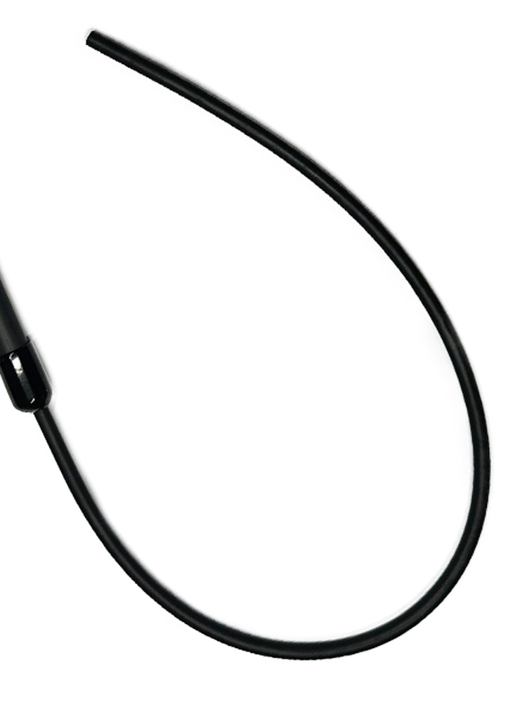 Peitsche Gummi-Singletail 65cm schwarzer Griff